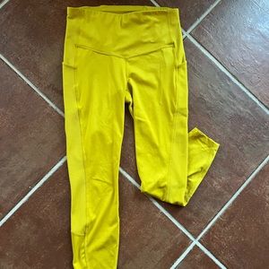 Sunshine yellow yoga workout pants